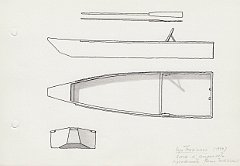 141-Lago Trasimeno - 1979 - barca di compensato riproducente forme tradizionali